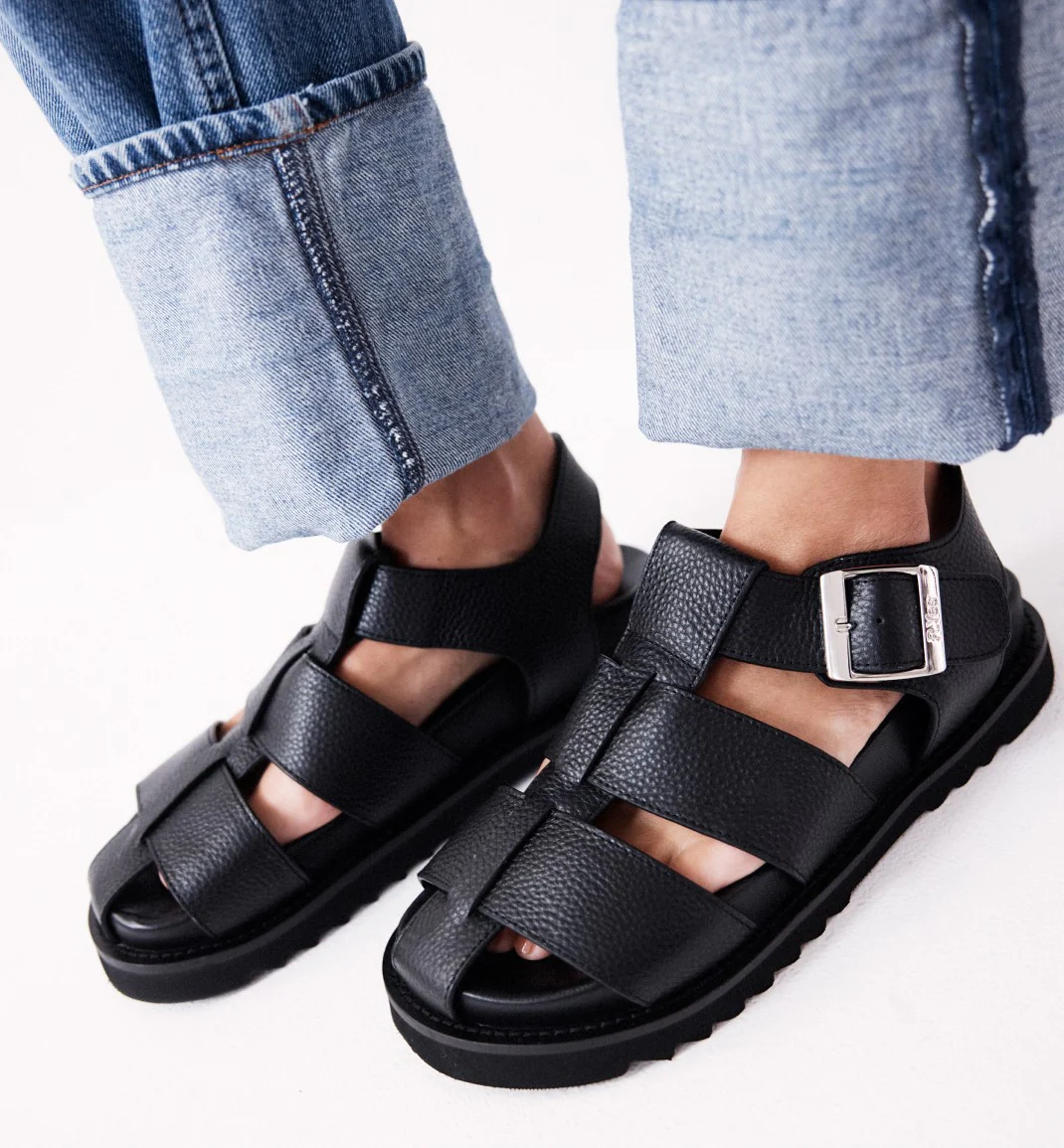 Arkestra 2.0 Fisherman Sandal Tumbled Leather | Black - Image 5