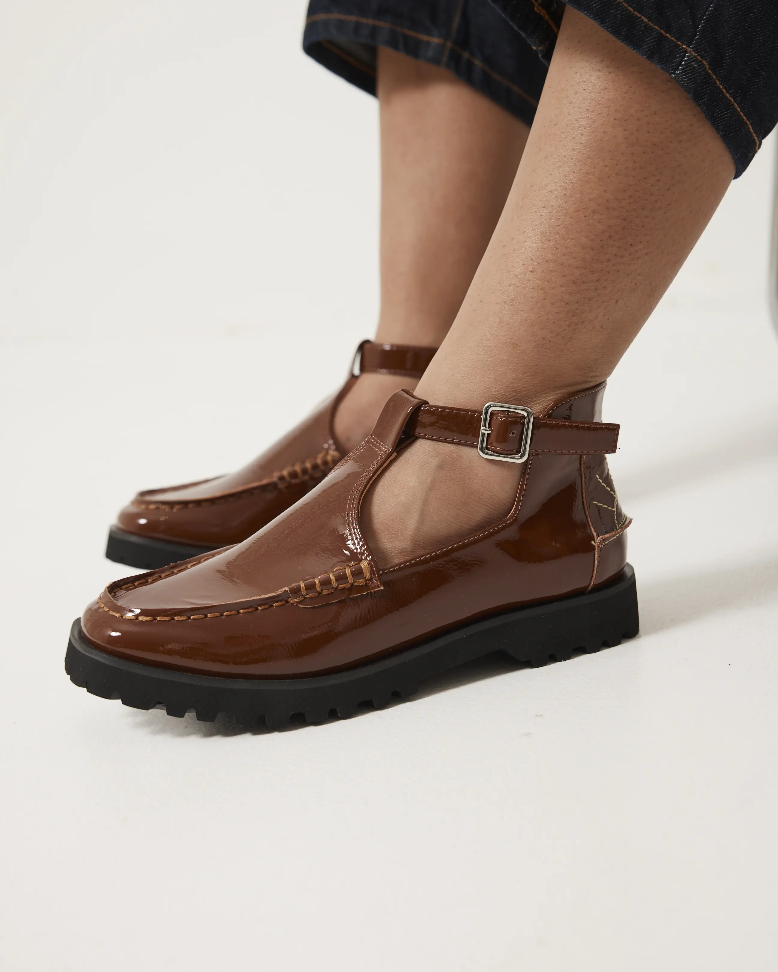 Astral T-Bar Leather Boot | Toffee - Image 4
