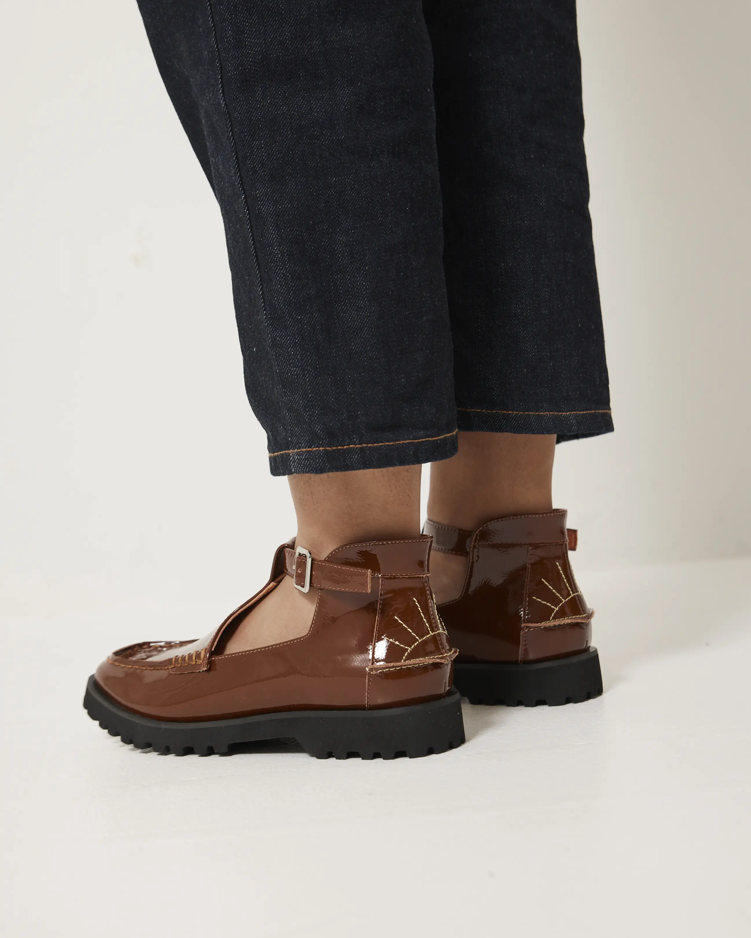 Astral T-Bar Leather Boot | Toffee - Image 7