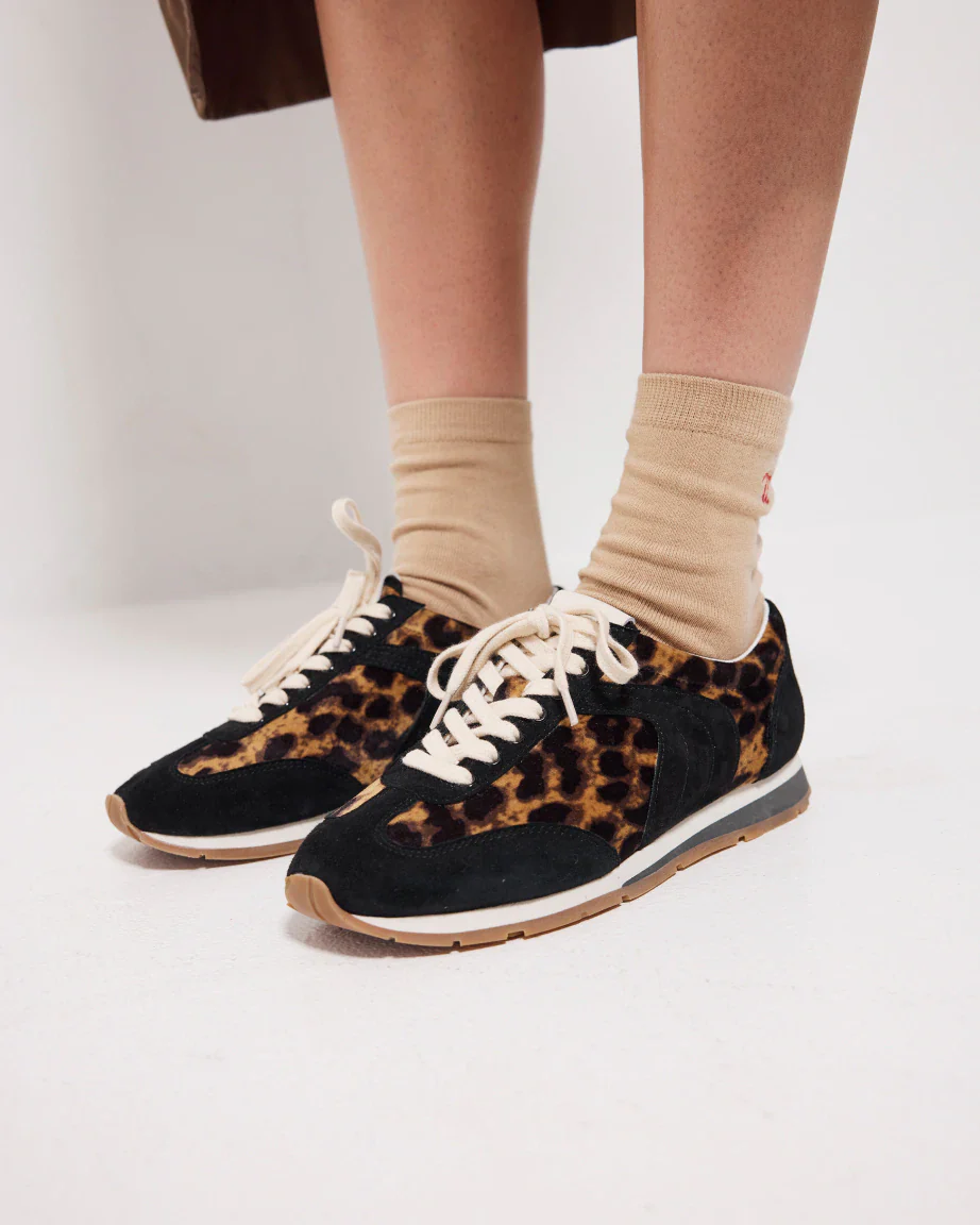 Ballet Core Sneaker | Leopard Velvet - Image 3