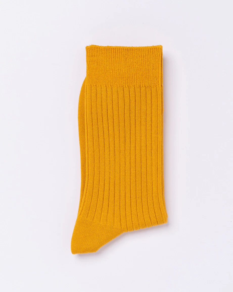Chusette Seamless Mercerized Cotton Socks |  French Mustard - Image 3