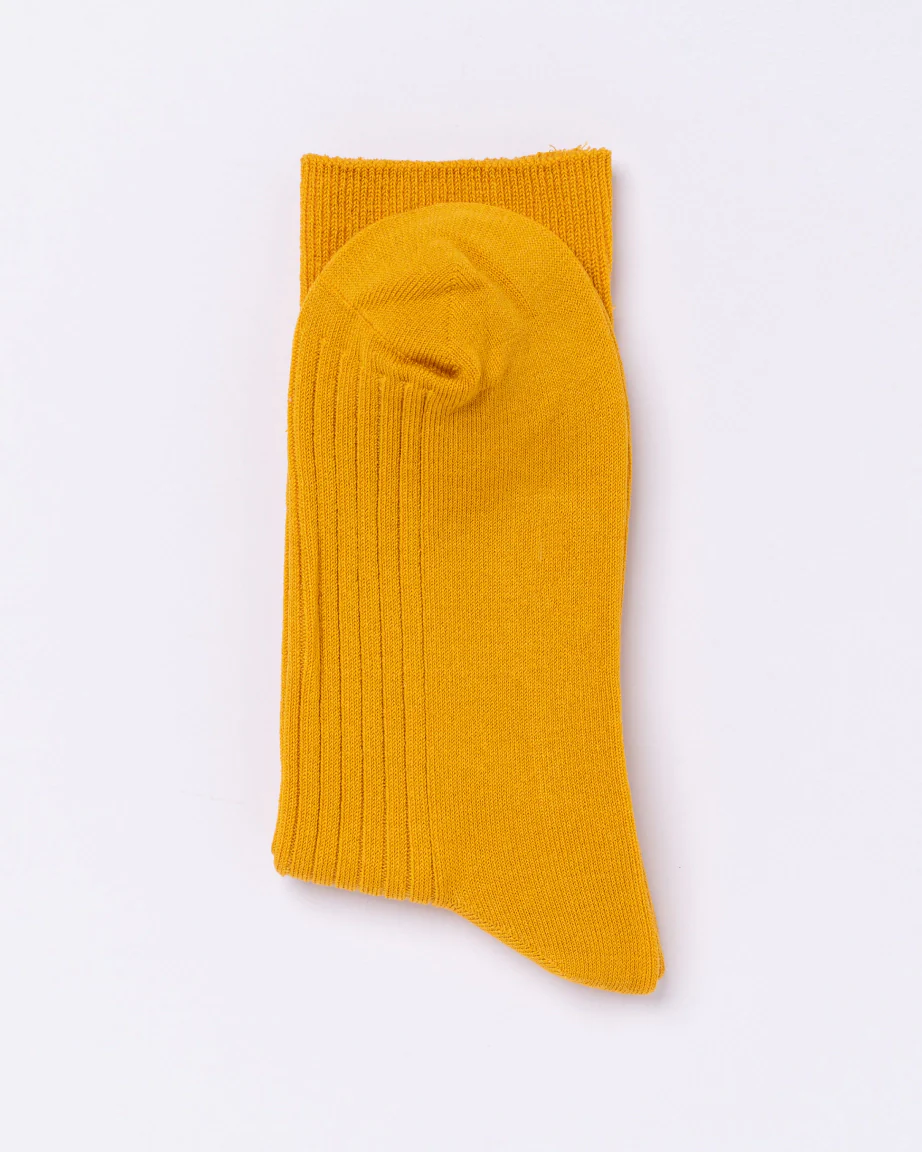 Chusette Seamless Mercerized Cotton Socks |  French Mustard - Image 4