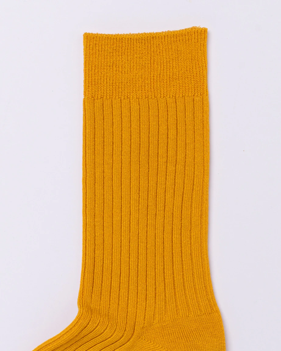 Chusette Seamless Mercerized Cotton Socks |  French Mustard - Image 5