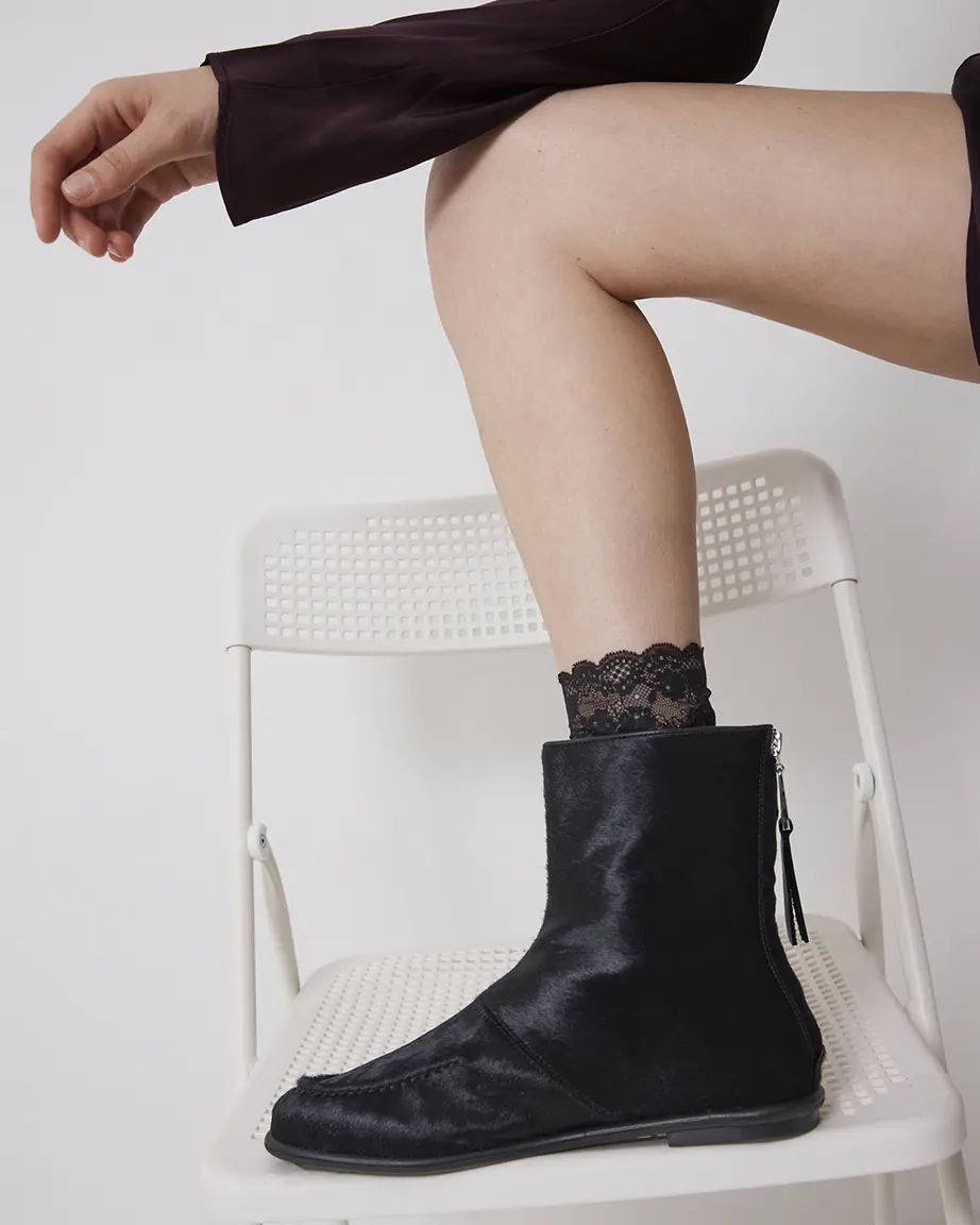 Cocoon Boot | Black Pony Hair - Image 4