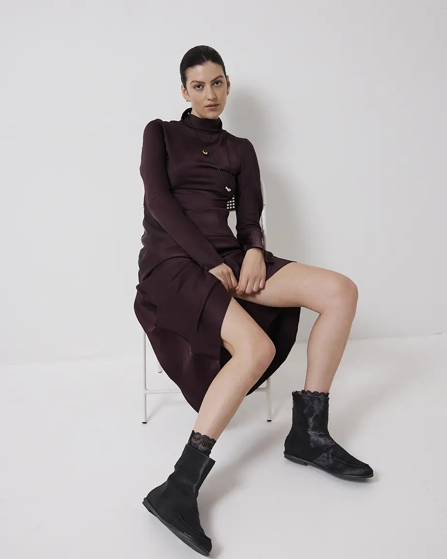 Cocoon Boot | Black Pony Hair - Image 5