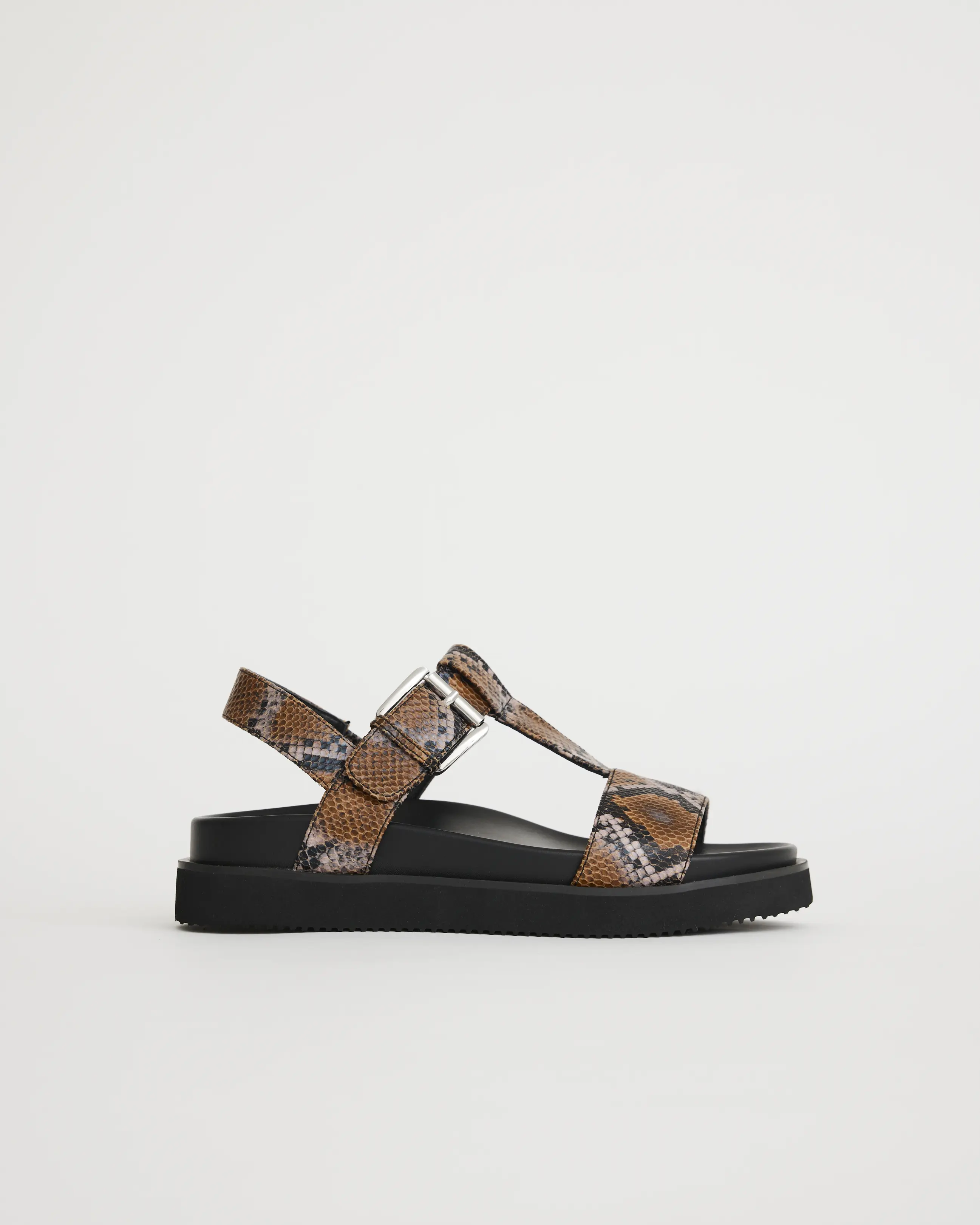 Declaration T-Bar Sandal | Caramel Snake