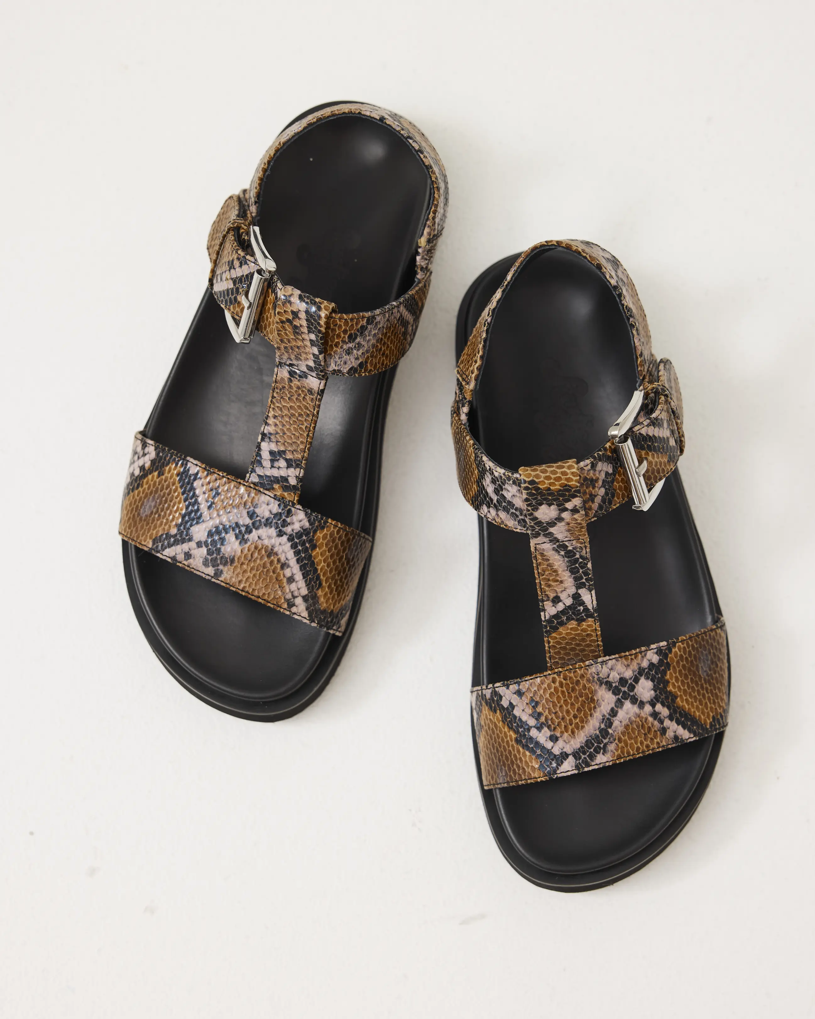 Declaration T-Bar Sandal | Caramel Snake - Image 3
