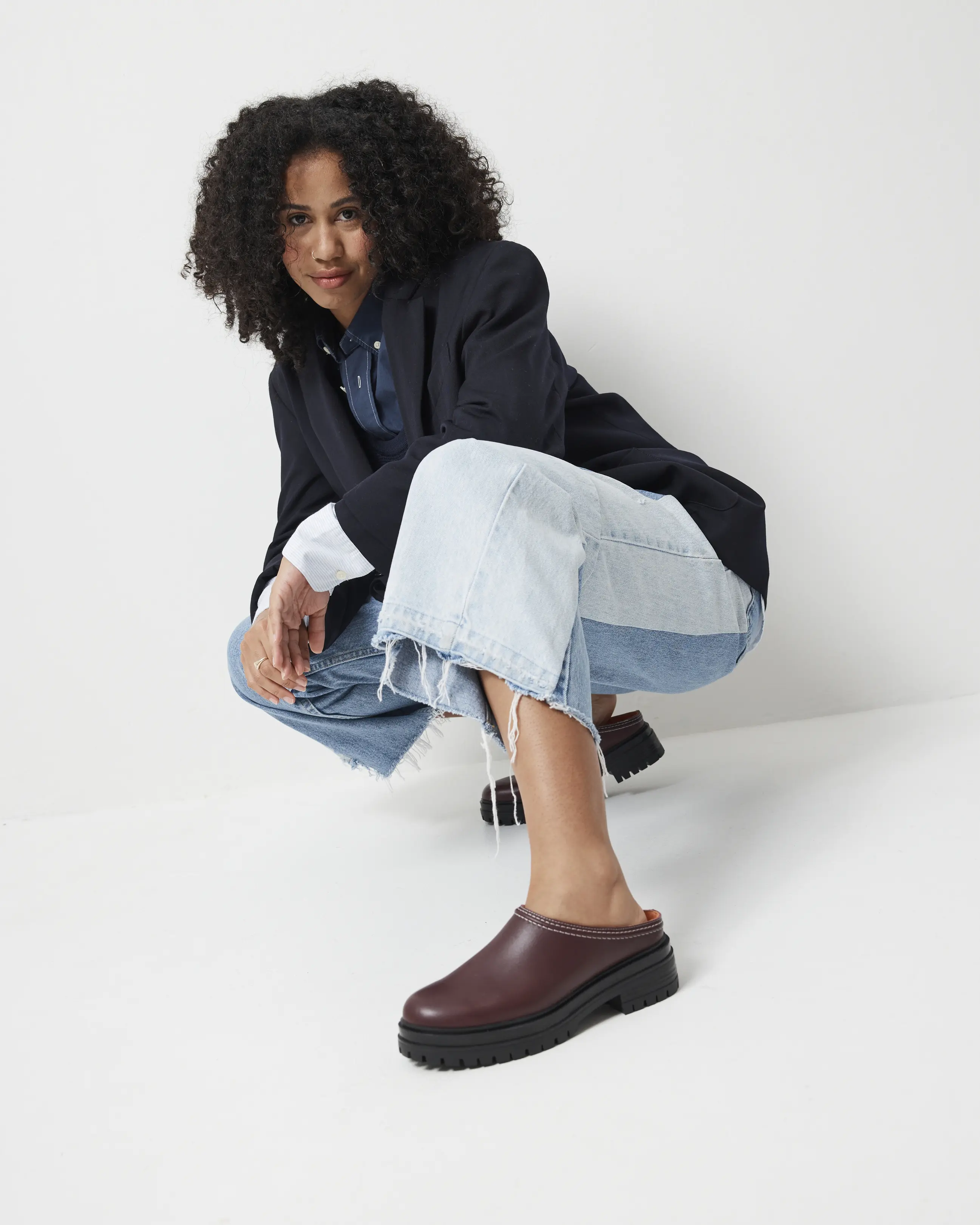 Delphine Leather Clog | Cherry - Image 6