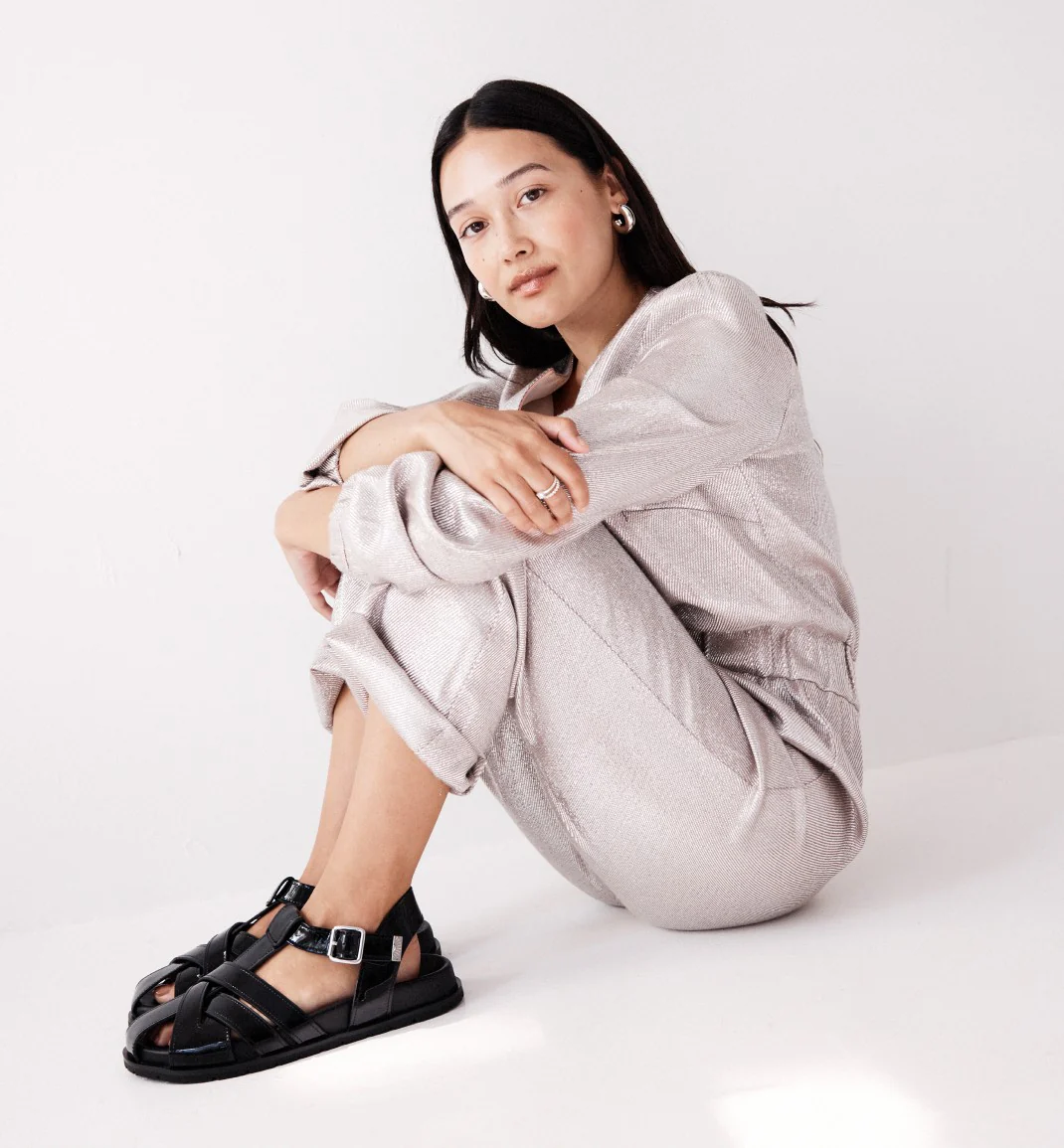 Ginny Strappy Sandal | Black Patent Leather - Image 4