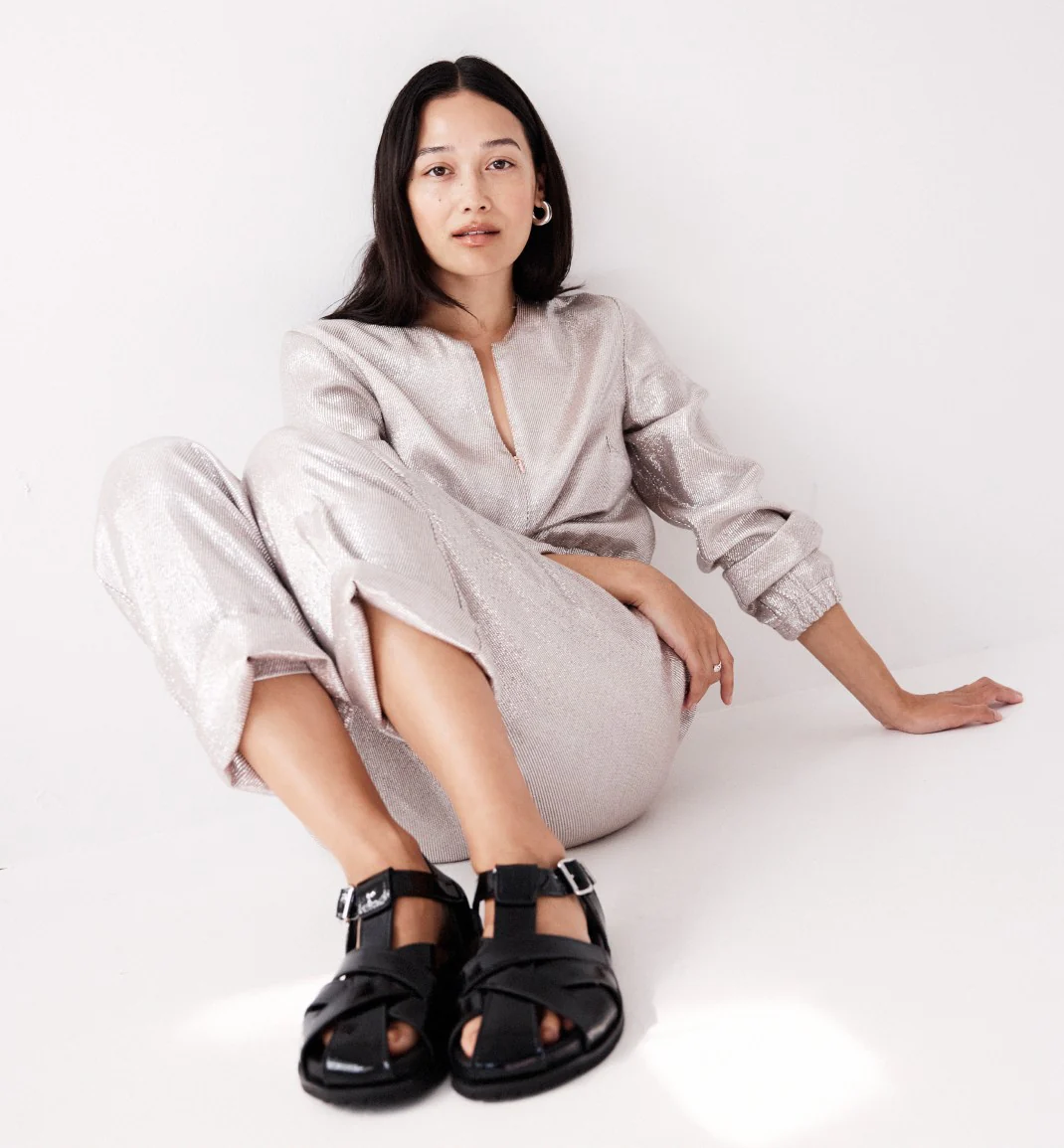 Ginny Strappy Sandal | Black Patent Leather - Image 5