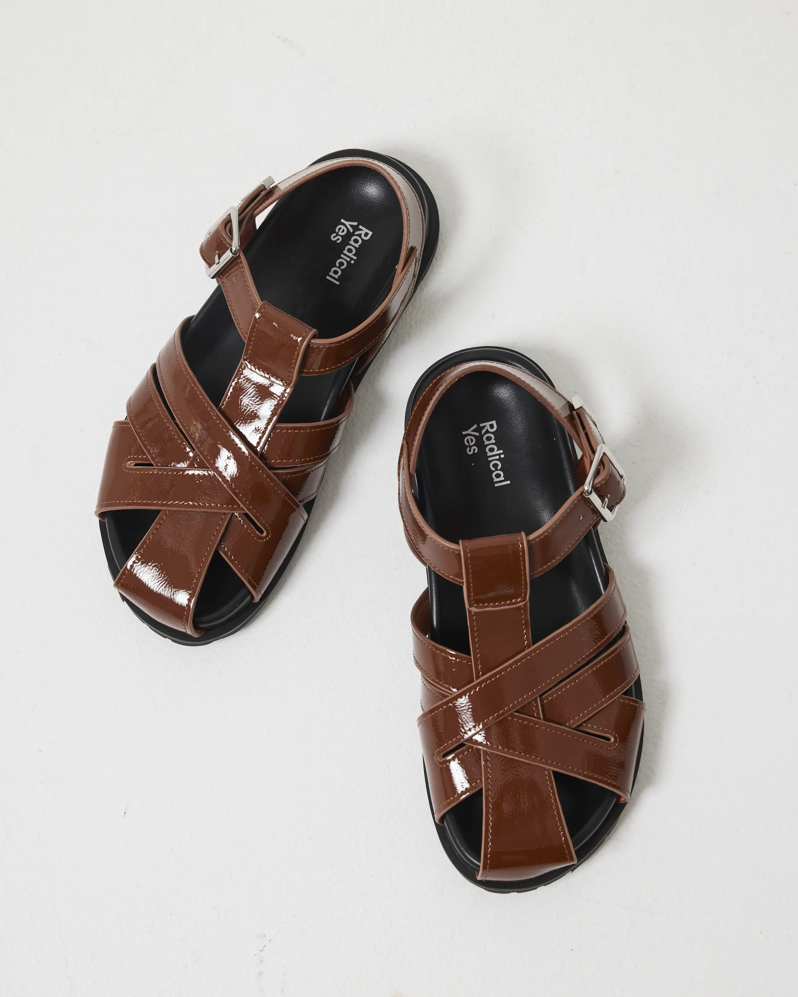 Ginny Strappy Sandal | Toffee Ripple Leather - Image 2