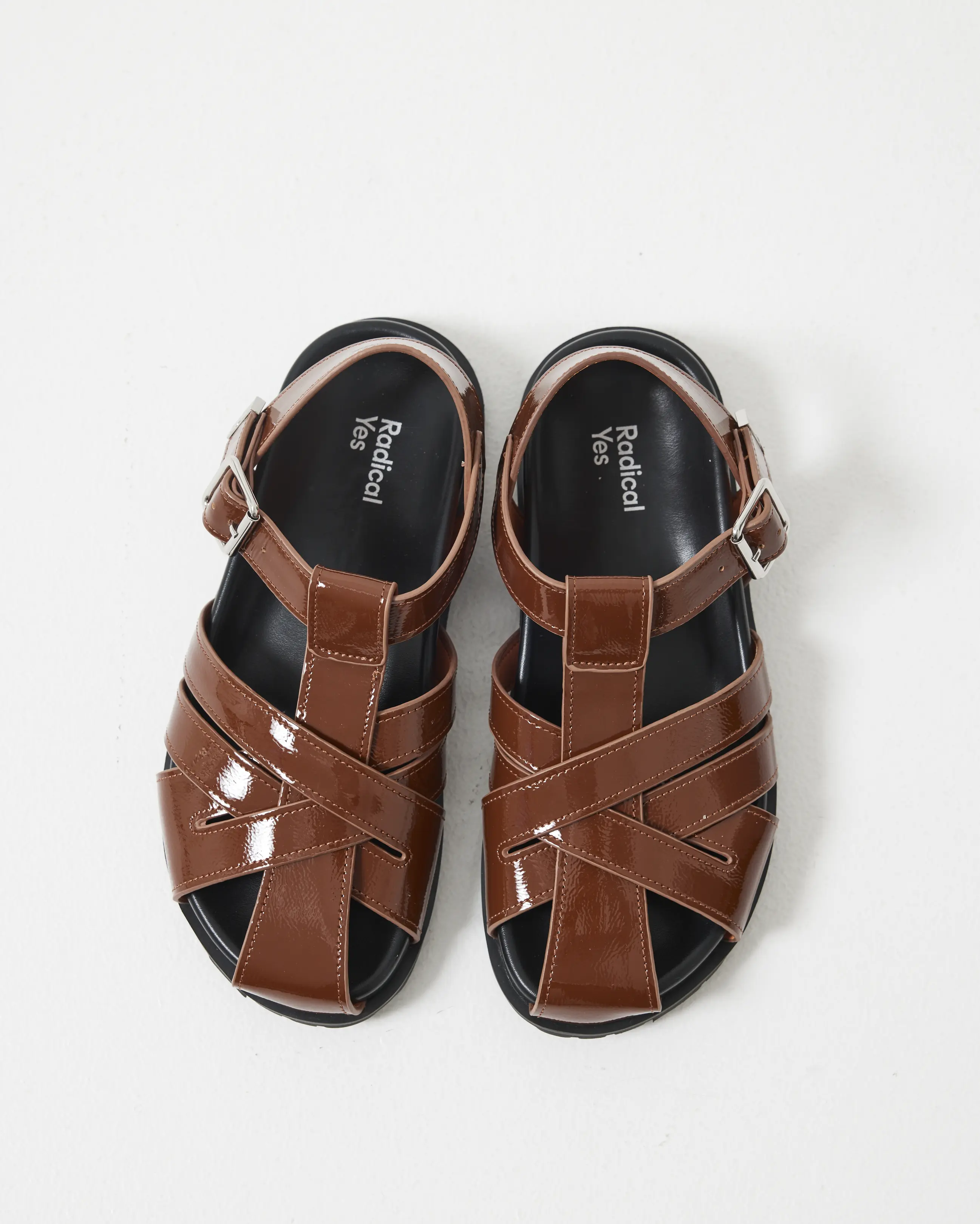Ginny Strappy Sandal | Toffee Ripple Leather - Image 3