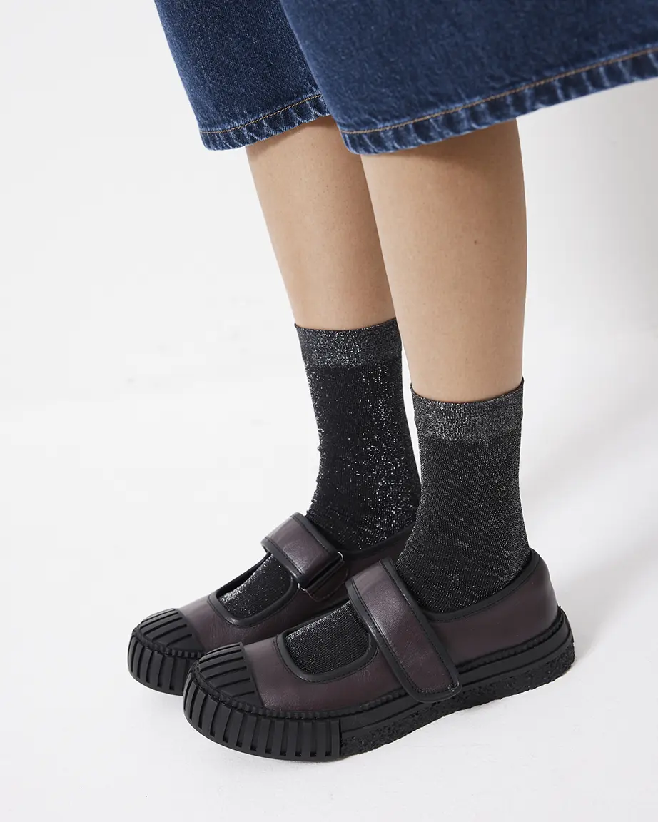 Grace Velcro Mary Jane | Aubergine - Image 3