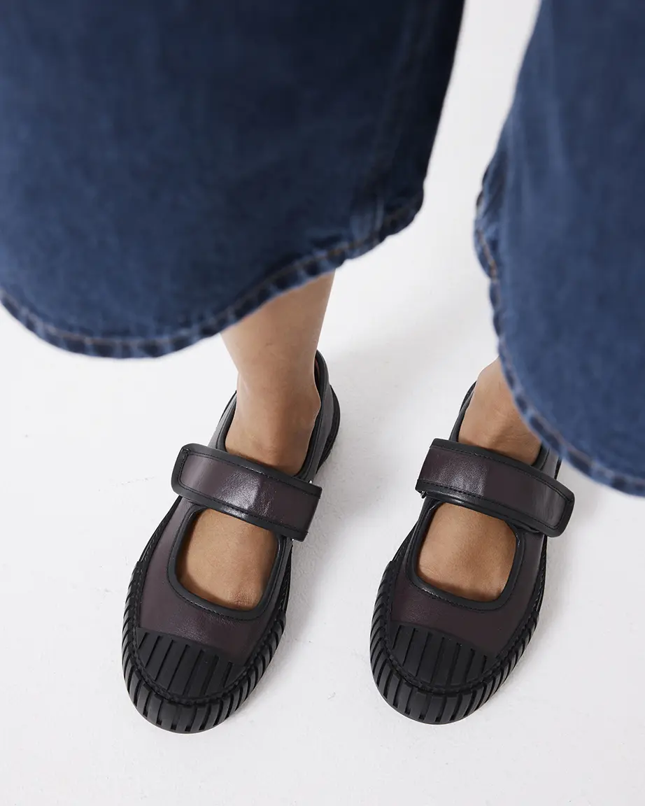 Grace Velcro Mary Jane | Aubergine - Image 4