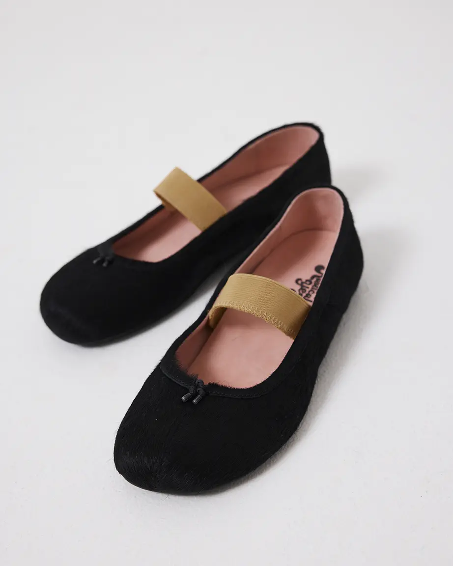 Lou Lou Stitch Toe Ballet | Black Ponyhair - Image 3