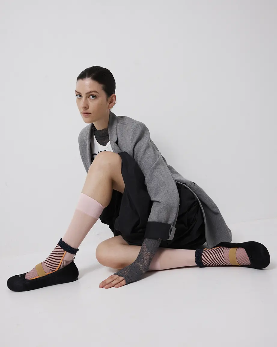 Lou Lou Stitch Toe Ballet | Black Ponyhair - Image 4