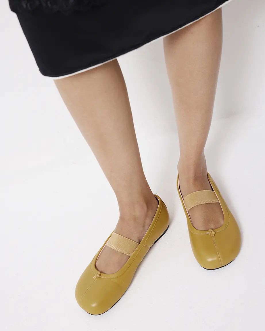 Lou Lou Stitch Toe Ballet | Marigold - Image 3