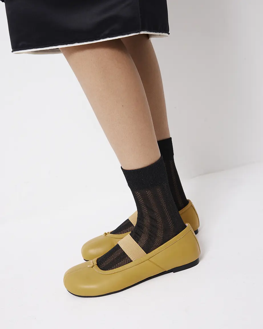 Lou Lou Stitch Toe Ballet | Marigold - Image 4