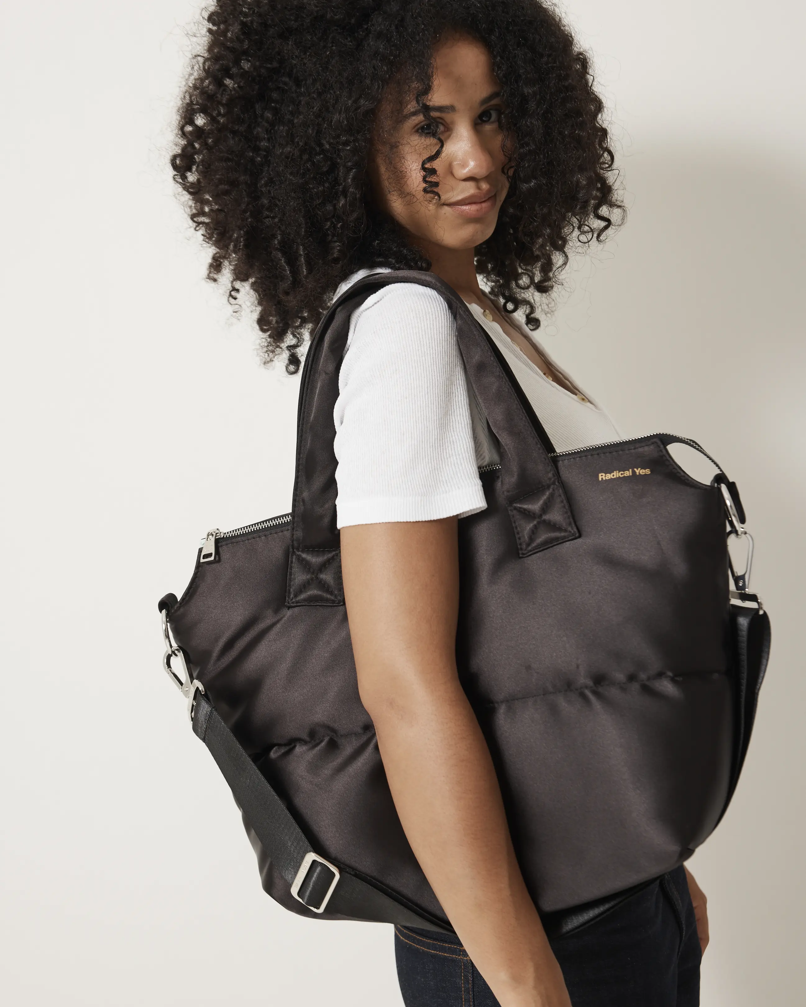 Maximilian Dance Tote | Black Sporty Satin - Image 4