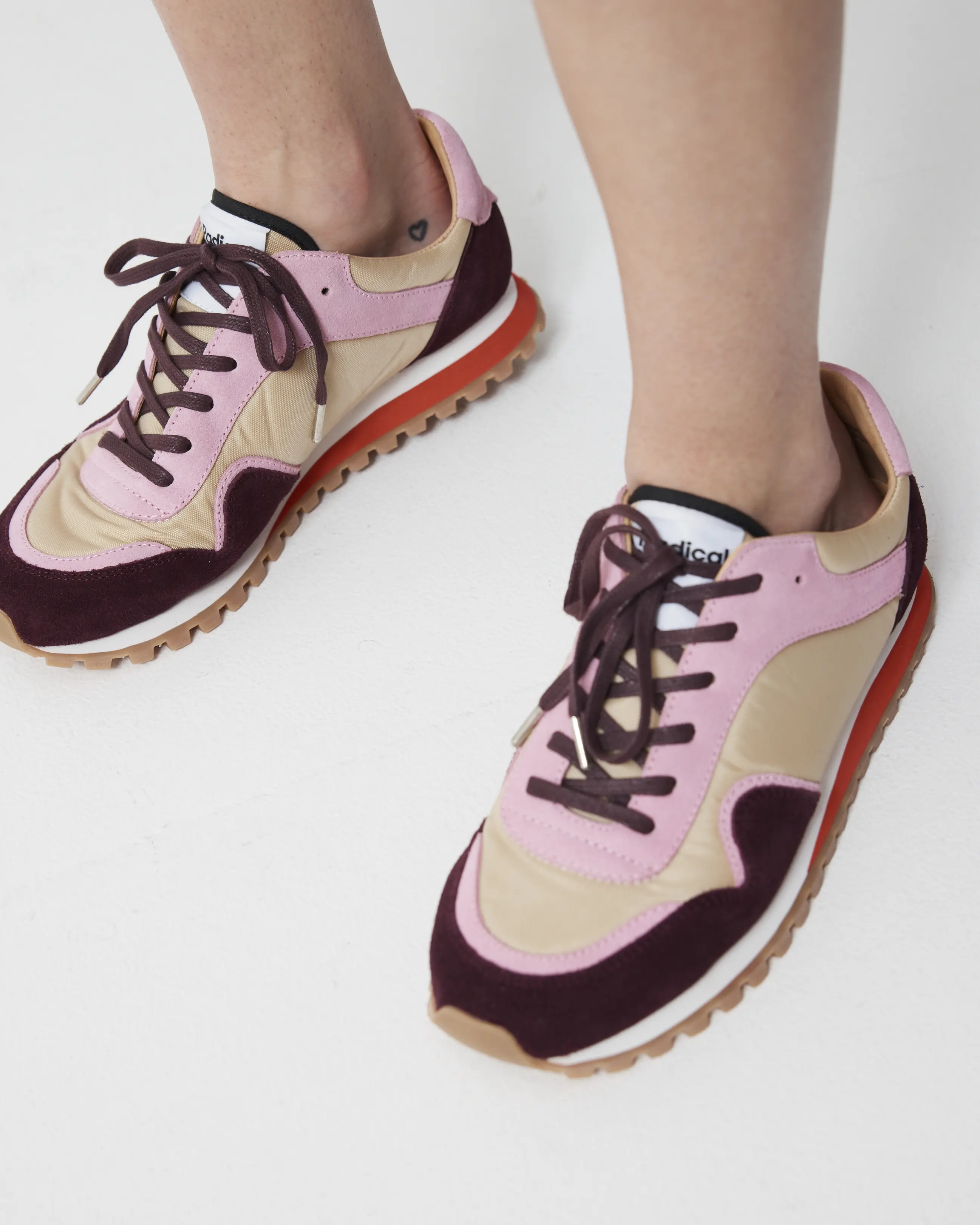 Moon Street Lace Up Sneaker | Cherry and Sandstone - Image 5