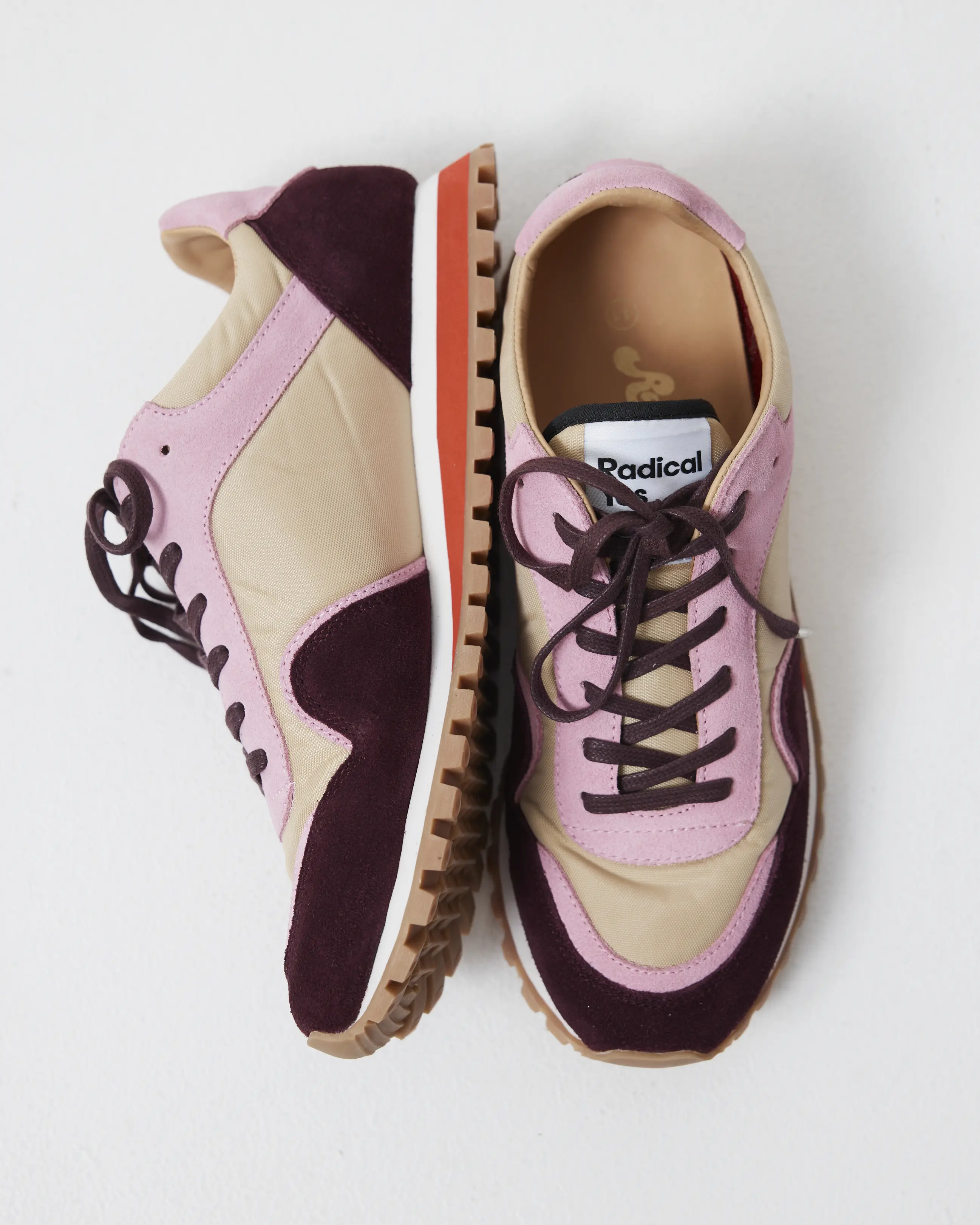 Moon Street Lace Up Sneaker | Cherry and Sandstone - Image 6