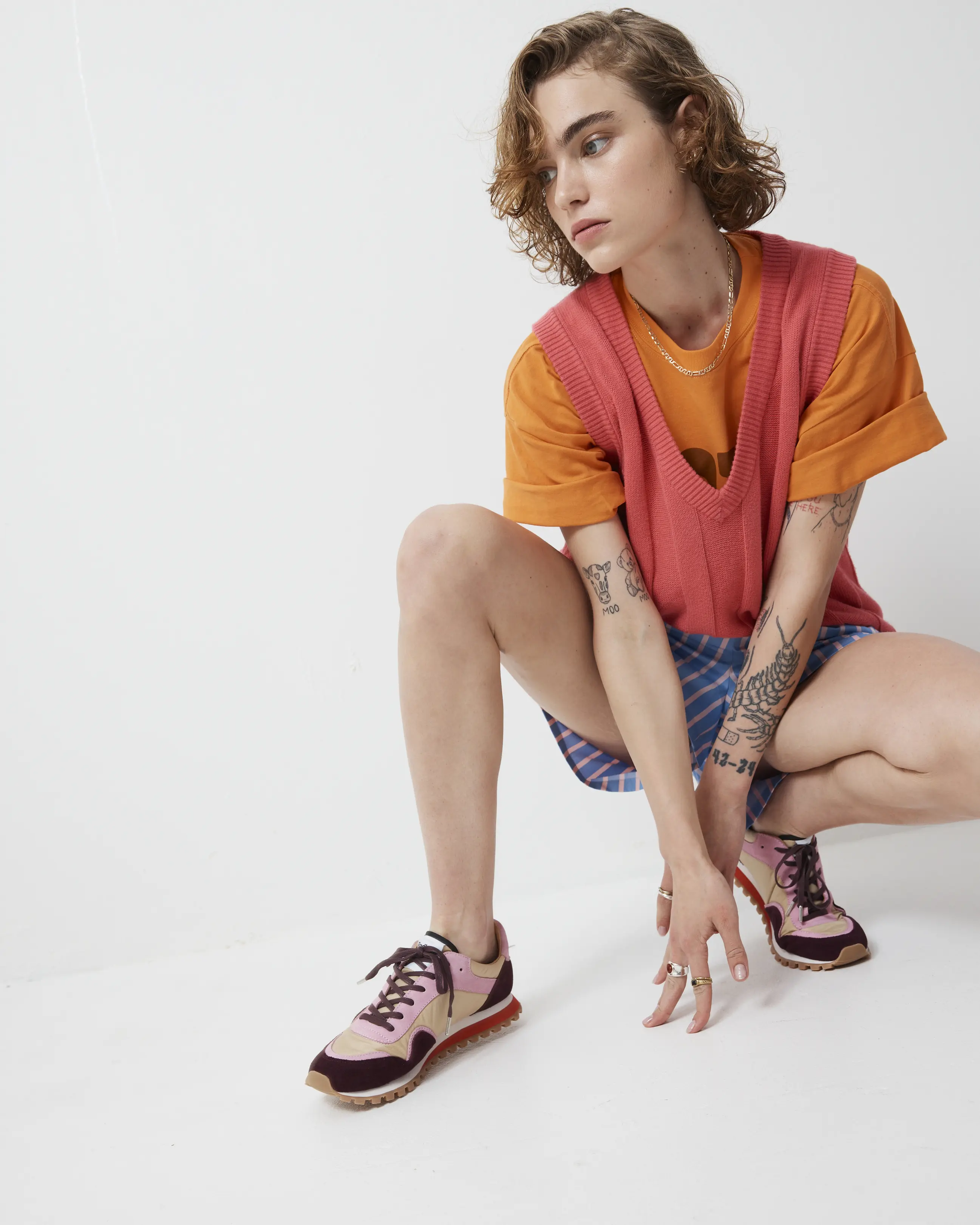 Moon Street Lace Up Sneaker | Cherry and Sandstone - Image 7