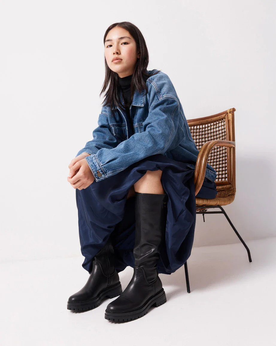 Patience Leather Zip Up Tall Boot | Black - Image 6