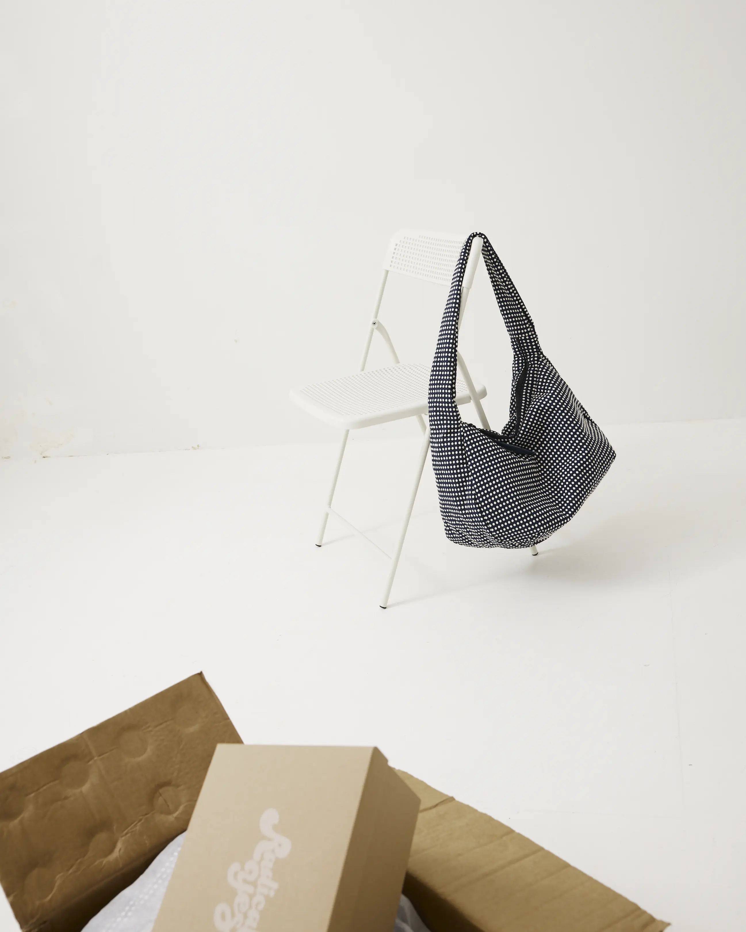 Rainbow Tote | Navy Polka Dot - Image 4