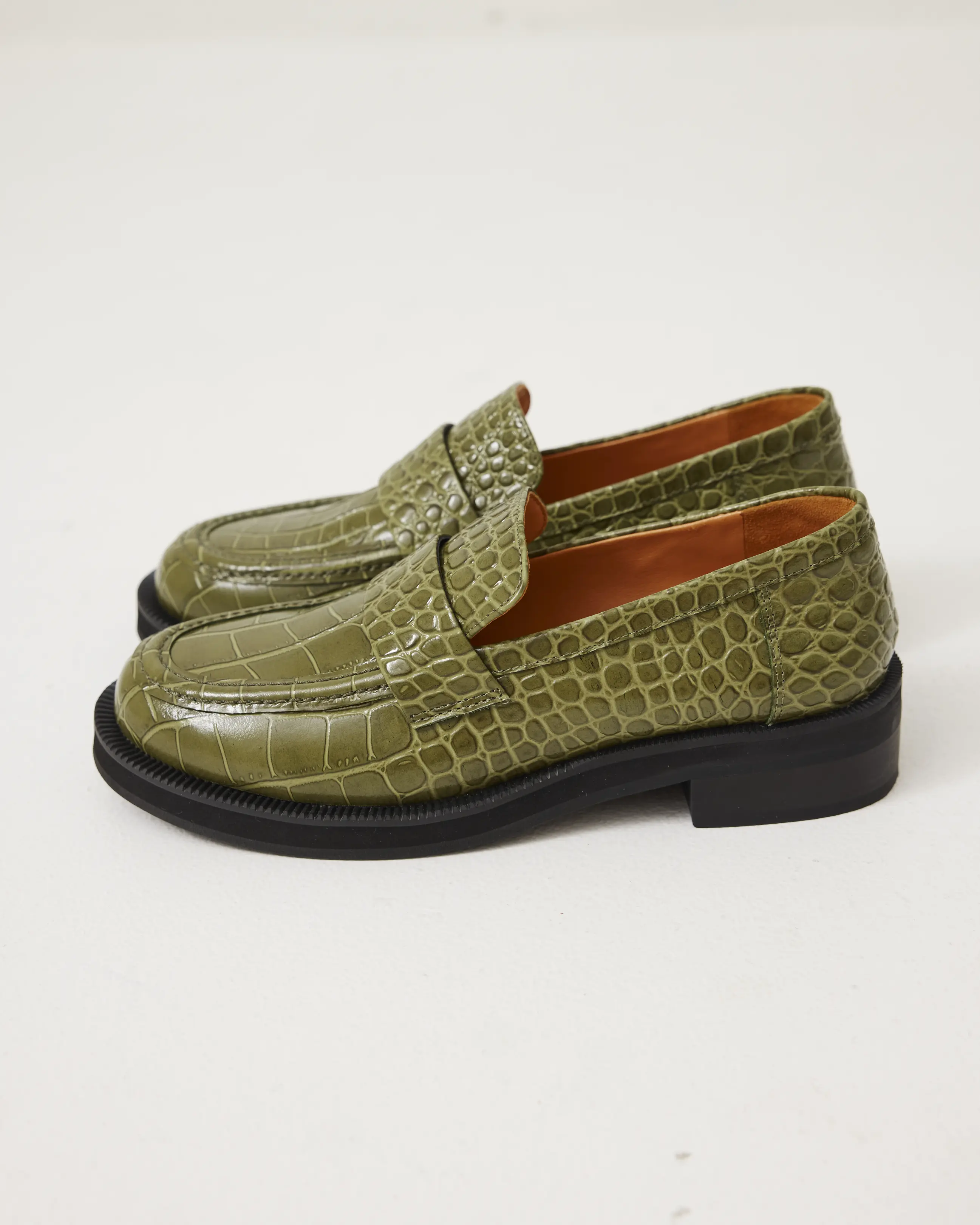 Saint Germain Modern Loafer | Moss Green Croc - Image 7
