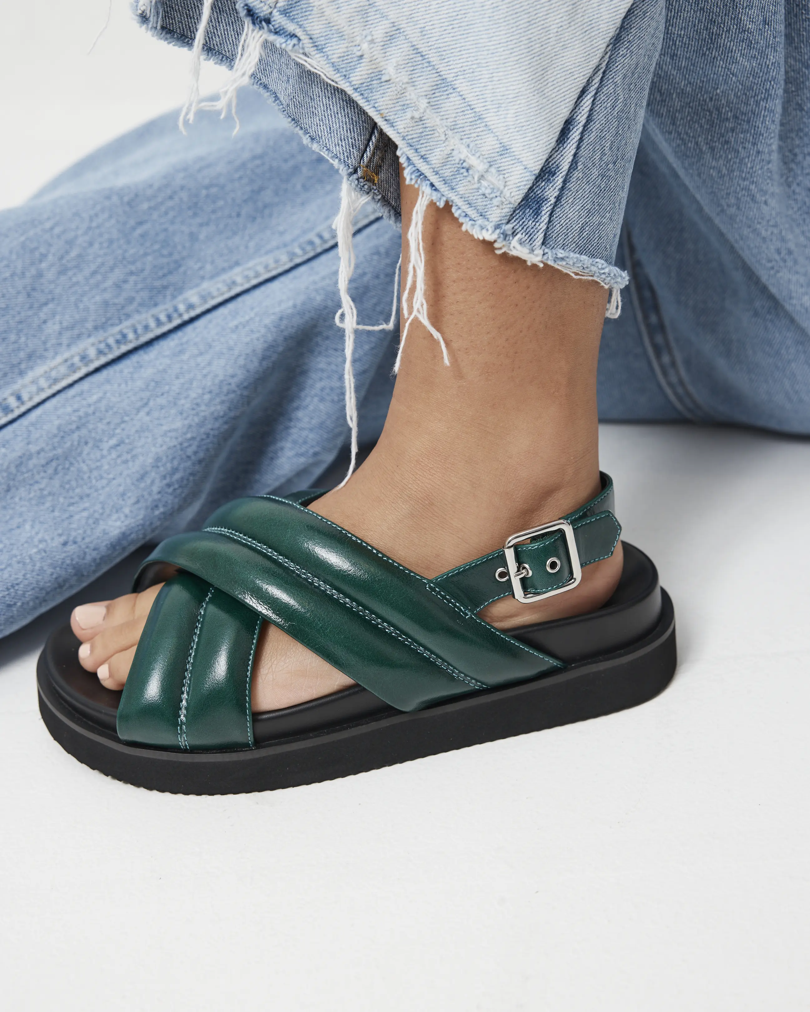 Summer Love Crossover Sandal | Jade Green - Image 5