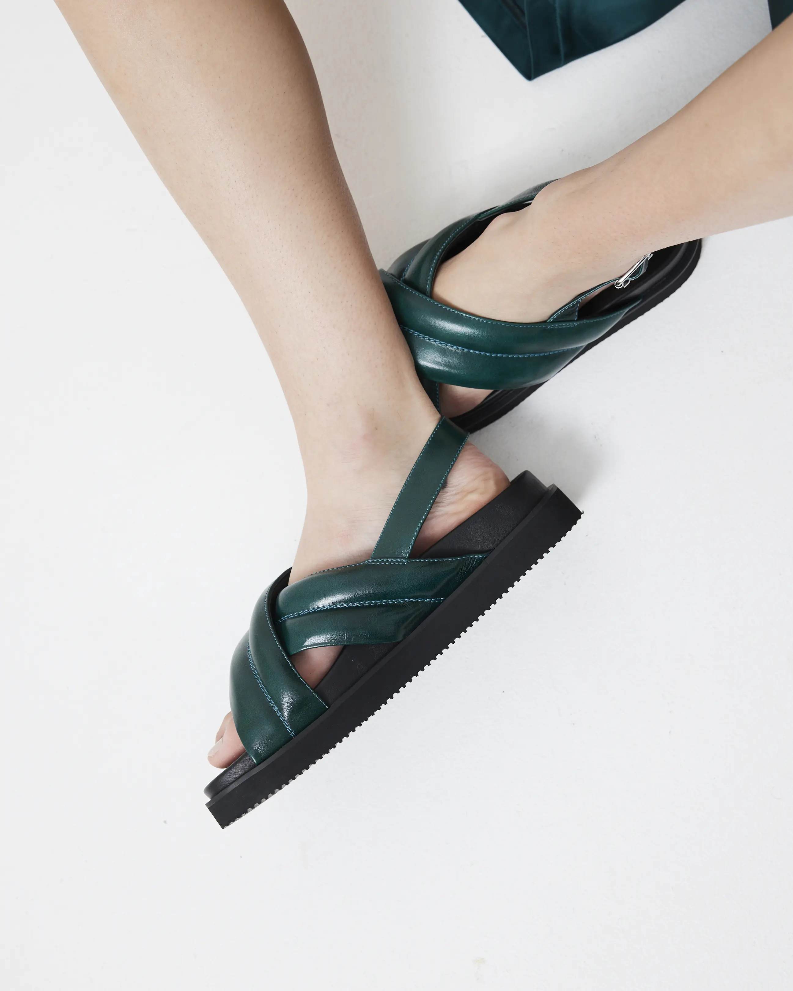 Summer Love Crossover Sandal | Jade Green - Image 6