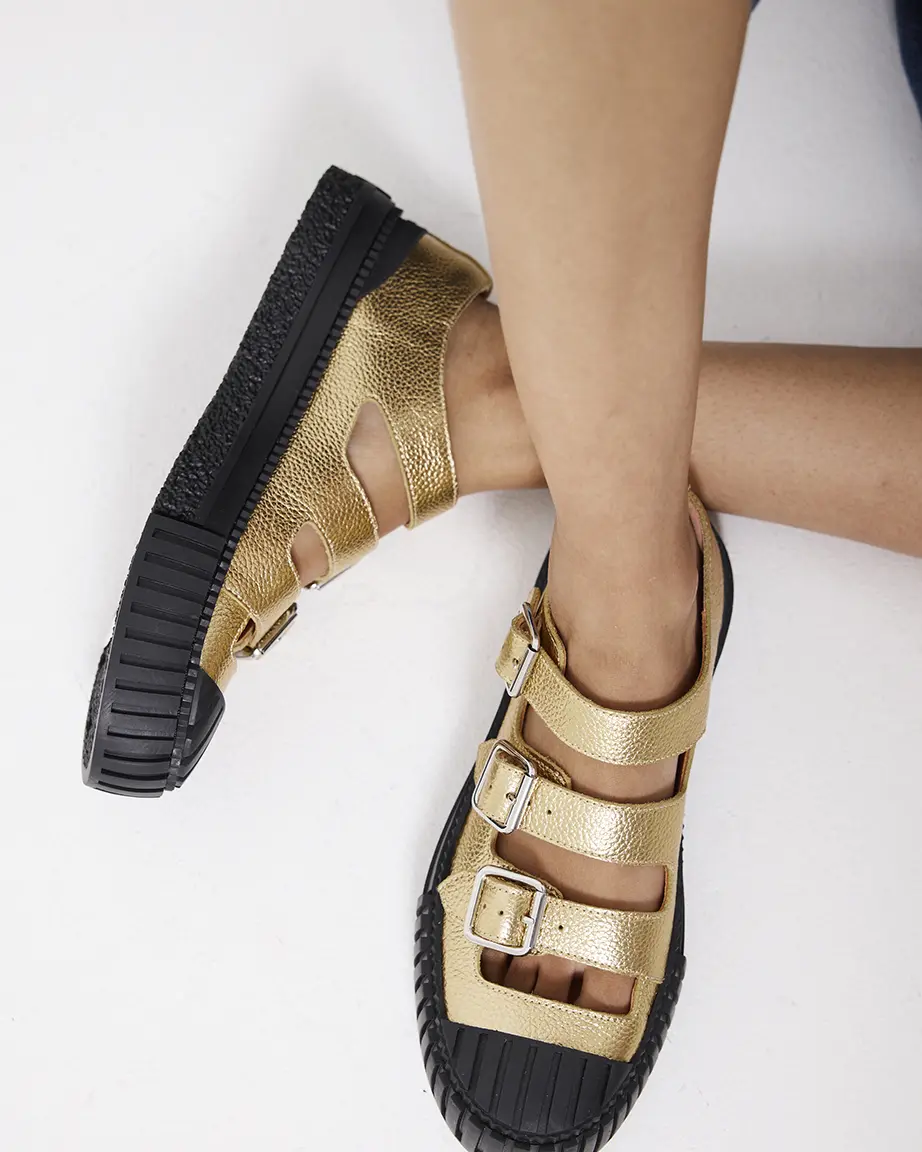 Tao Buckle Shoe | Gold Tumbled - Image 3