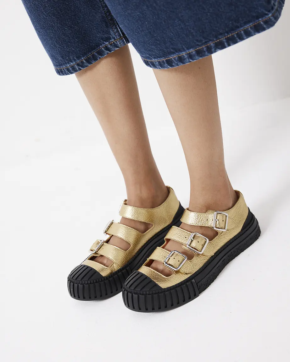 Tao Buckle Shoe | Gold Tumbled - Image 4