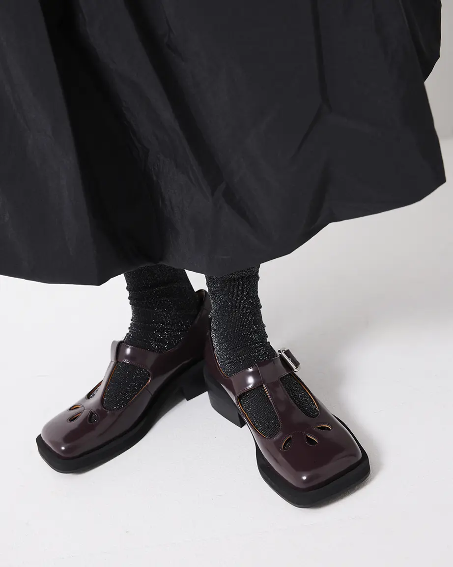 Thelma Square Toe Shoe | Aubergine - Image 5